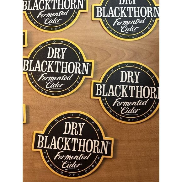 Beer Bar Coasters - Dry Blackthorn Fermented Cider Imported 12 Coasters - Picture 2 of 6